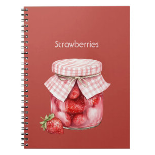 Cuaderno Frasco de Fresas de Frutas Rojas