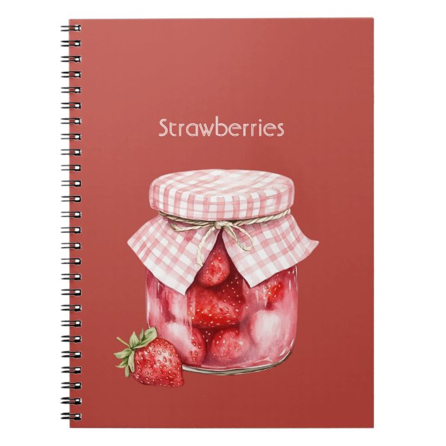 Cuaderno Frasco de Fresas de Frutas Rojas (Frente)