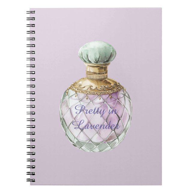 Cuaderno Frasco de perfume Pretty in Lavender (Frente)