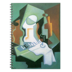 Cuaderno Frasco y plato de fruta por Juan Gris, cubismo vin
