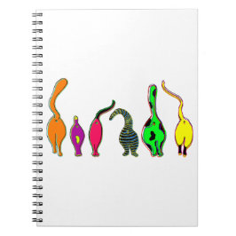 Cuaderno Frascos de gato coloridos