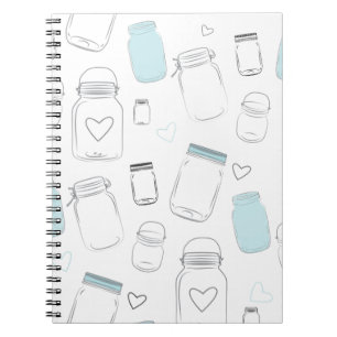 Cuaderno Frascos de Mason de granero rústico campestre