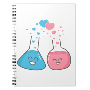 Cuaderno Frascos lindos enamorados, tenemos química
