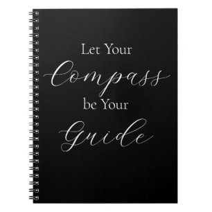 Cuaderno Frase blanca "Que tu brújula sea tu guía"