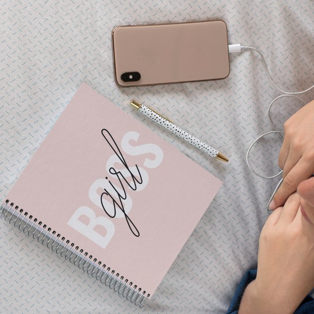 Cuaderno Frase del jefe del Chica rosado Pastel moderno (Subido por el creador)