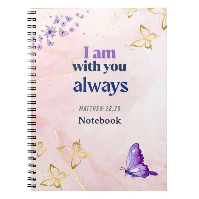 Cuaderno Frase Inspiradora "Estoy contigo siempre"  (Frente)
