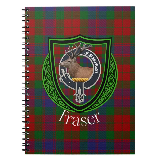 Cuaderno Fraser Scottish Clan Tartan & Crest (Frente)