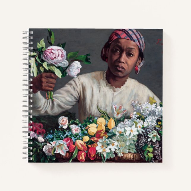 Cuaderno Frederic Bazille - Joven mujer con peonías (Anverso)