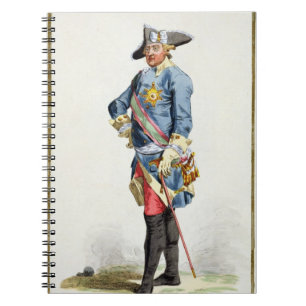 Cuaderno Frederick II "los gran" (1712-86) reyes de Prusia