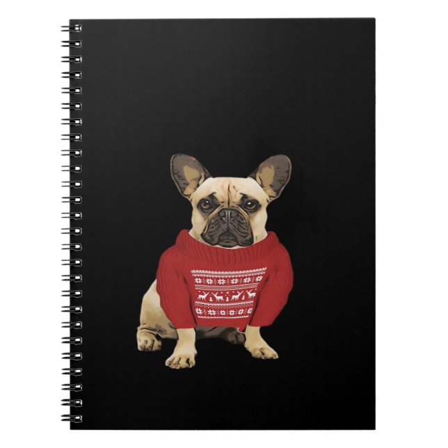Cuaderno French Bulldog Christmas gifts and christmas sweat (Frente)