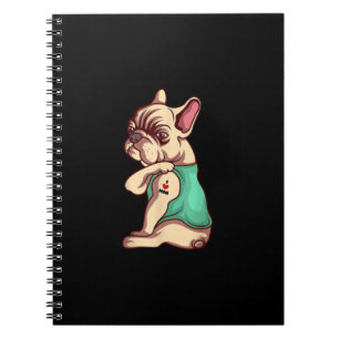 Cuaderno french bulldog dog i love mom tattoo lover gift