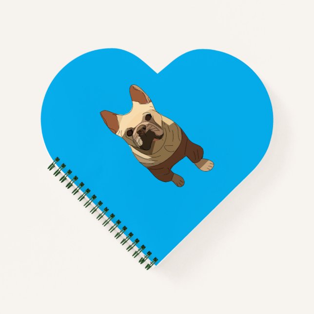 Cuaderno French Bulldog, Lavender Purple (Anverso)