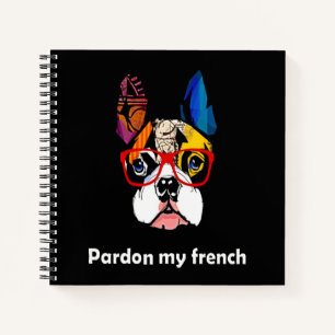 Cuaderno Frenchie Gift Perdonar mi perro toro francés col