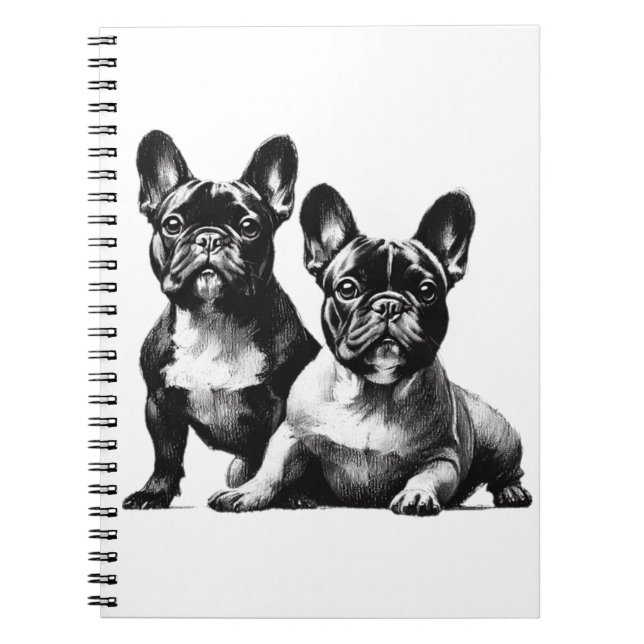 Cuaderno Frenchie Journal, Boletín de Bulldog francés (Frente)