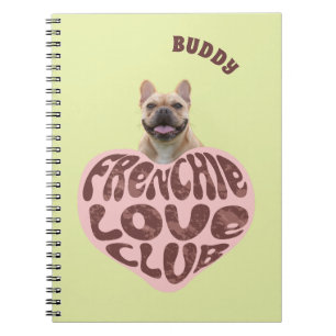 Cuaderno Frenchie Love Club   Foto y nombre personalizados 