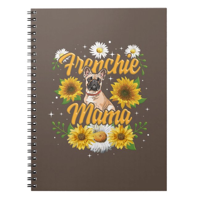 Cuaderno Frenchie Mama Bulldog francés Perro Giro (Frente)