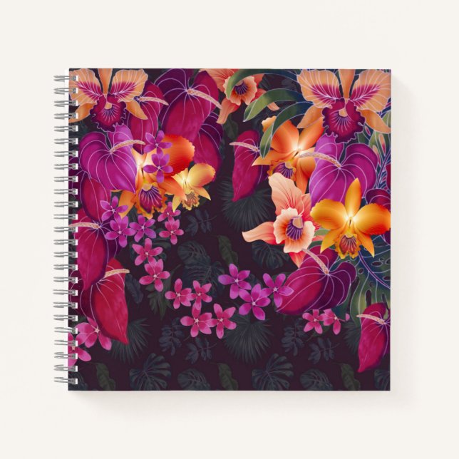 Cuaderno Frenesí de Flores Tropicales (Anverso)