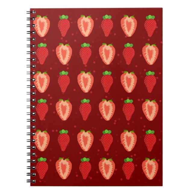 Cuaderno Fresa Artista Fresa Fresa Fácil Dibujo Fresa (Frente)