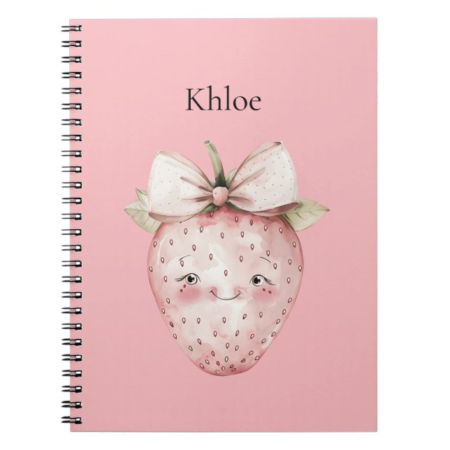 Cuaderno Fresa Rosa Feliz (Frente)