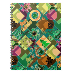 Cuaderno Fresa sin inconvenientes Nochebuena Snowflake colo
