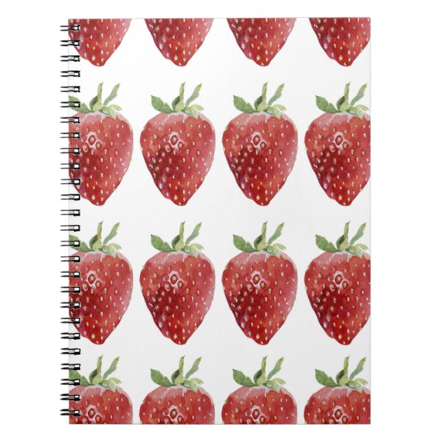 Cuaderno Fresas acuáticas: patrón sin soldadura (Frente)
