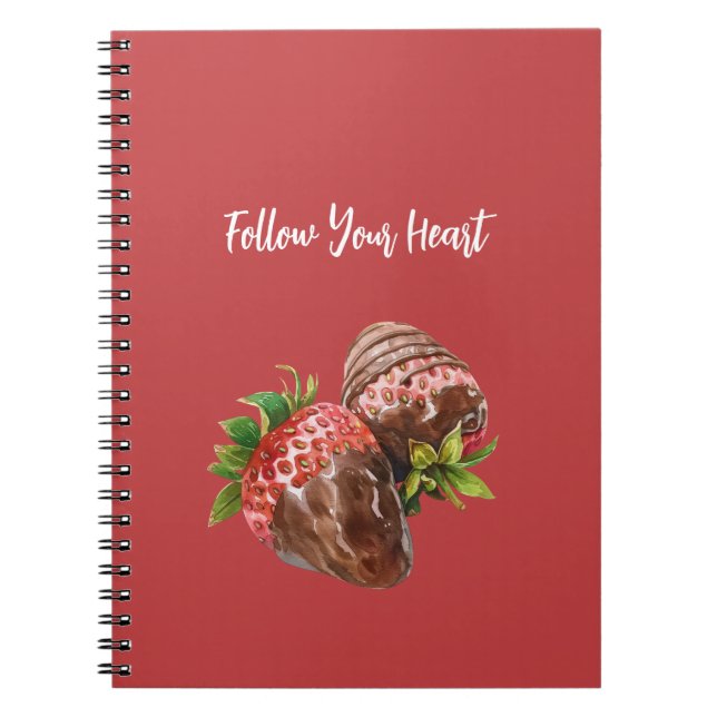 Cuaderno Fresas Cubiertas de Chocolate   (Frente)
