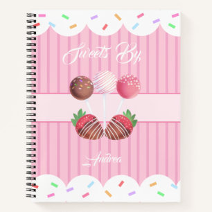 Cuaderno Fresas De Chocolate De Trato Dulce Y Copas De Past