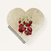 Fresas de época en un viejo papel