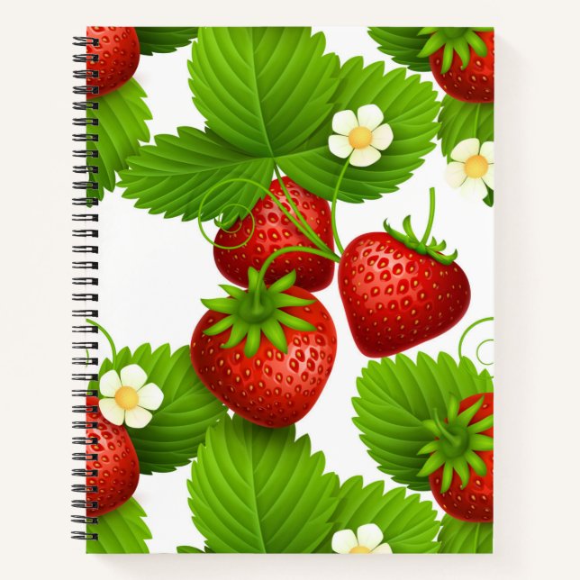 Cuaderno Fresas En El Jardín (Anverso)