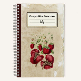 Cuaderno Fresas en un viejo comp personalizado