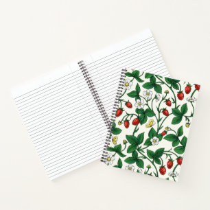Cuaderno Fresas silvestres rojas/amarillas/verdes/blanco ap