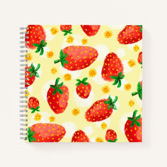 Cuaderno Fresas y dias iluminadas por el sol (Anverso)