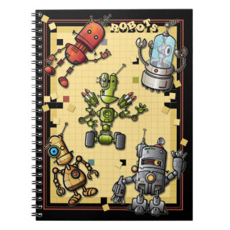 Cuaderno fresco de la cuadrilla del robot
