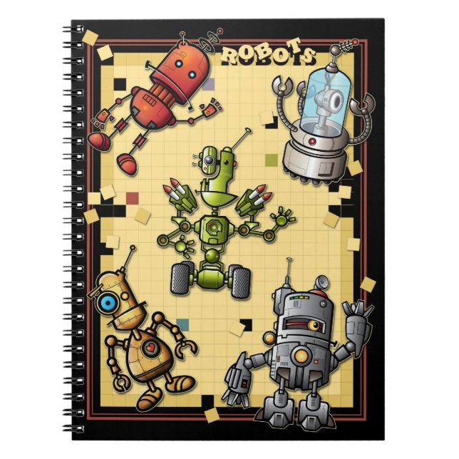 Cuaderno fresco de la cuadrilla del robot (Frente)
