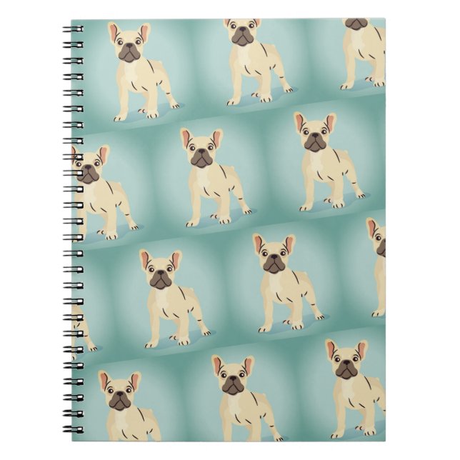 Cuaderno fresco del bulldog francés (Frente)