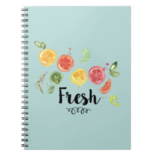 Cuaderno Fresco - Frutas cítricas en acuarela