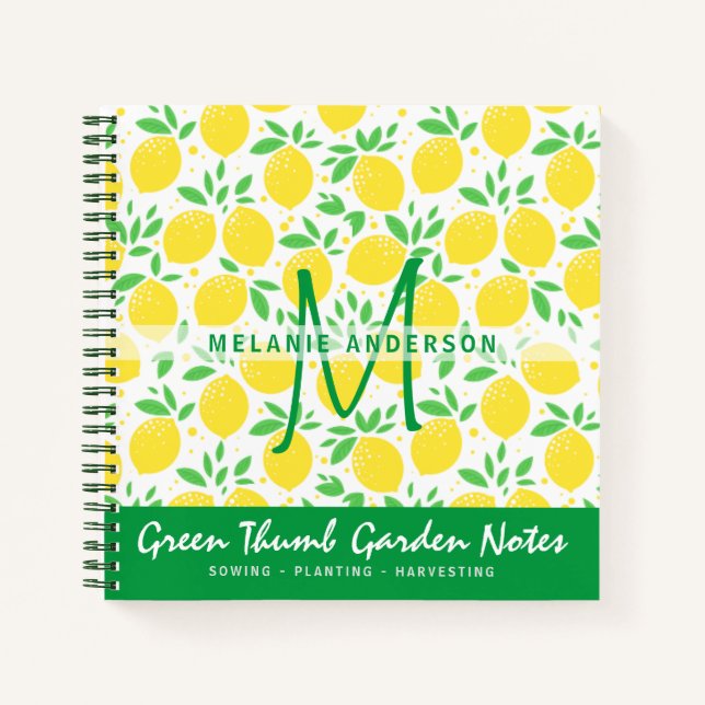 Cuaderno Fresco Lemons Gardeners Journal Gardenning (Anverso)