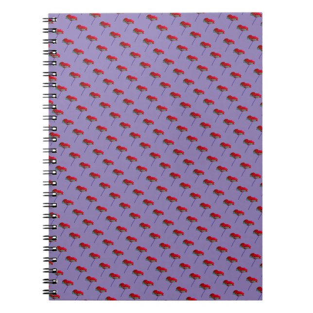Cuaderno Fresh modern romantic poppy flower floral design (Frente)