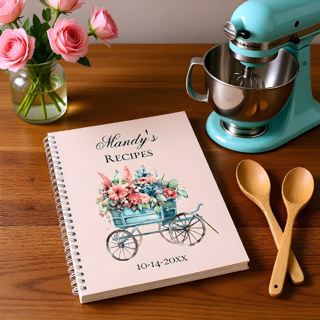 Cuaderno Fresh off the Market Floral Cart Bridal Recipe (Subido por el creador)