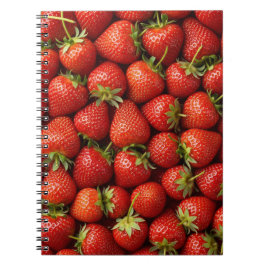 Cuaderno Fresh Strawberry Fields Repeating Pattern