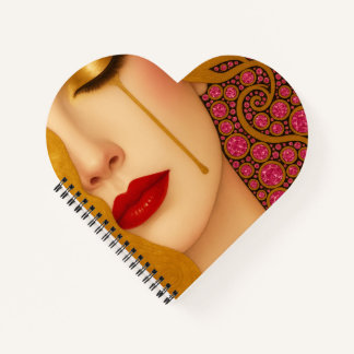 Cuaderno Freya's heartache golden tears in pink motif