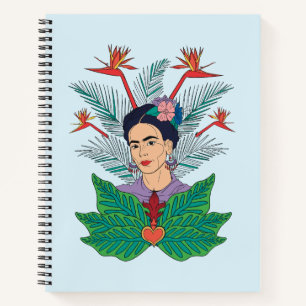 Cuaderno Frida Kahlo Aves de Paraíso Floral Gráfico