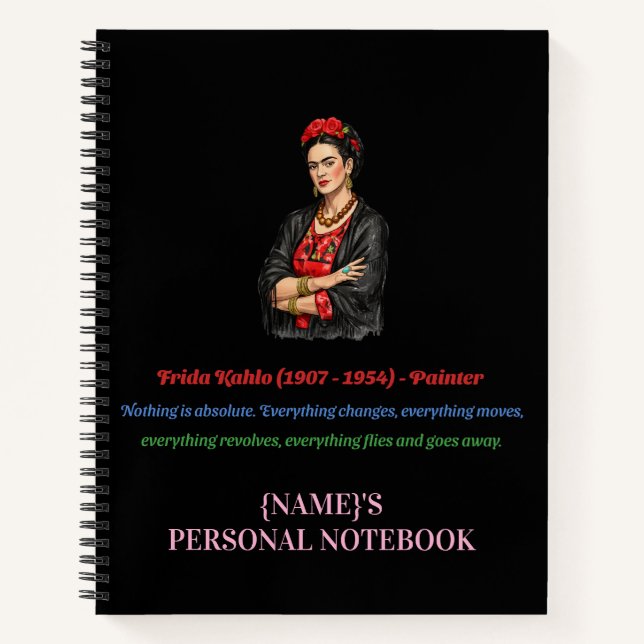 Cuaderno Frida Kahlo Personalized (Anverso)