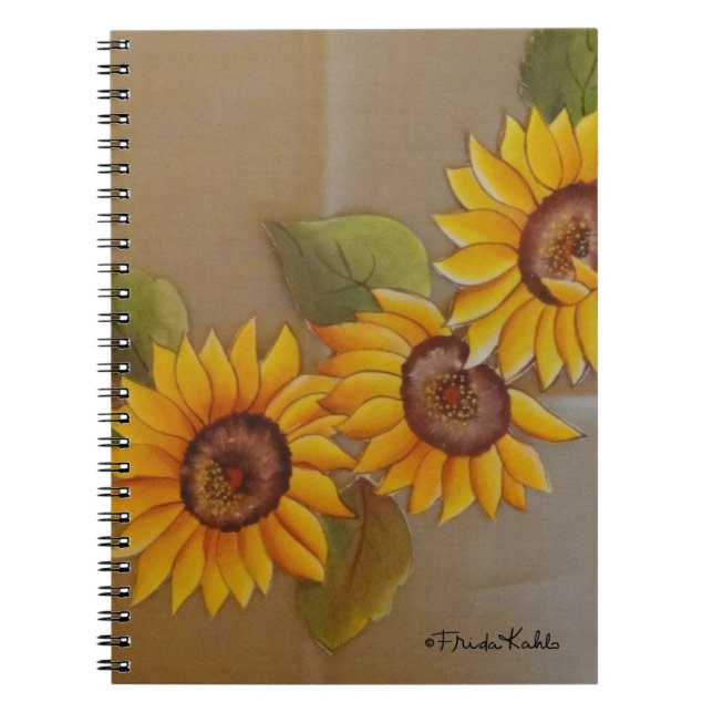 Cuaderno Frida Kahlo Pintado de girasoles (Frente)