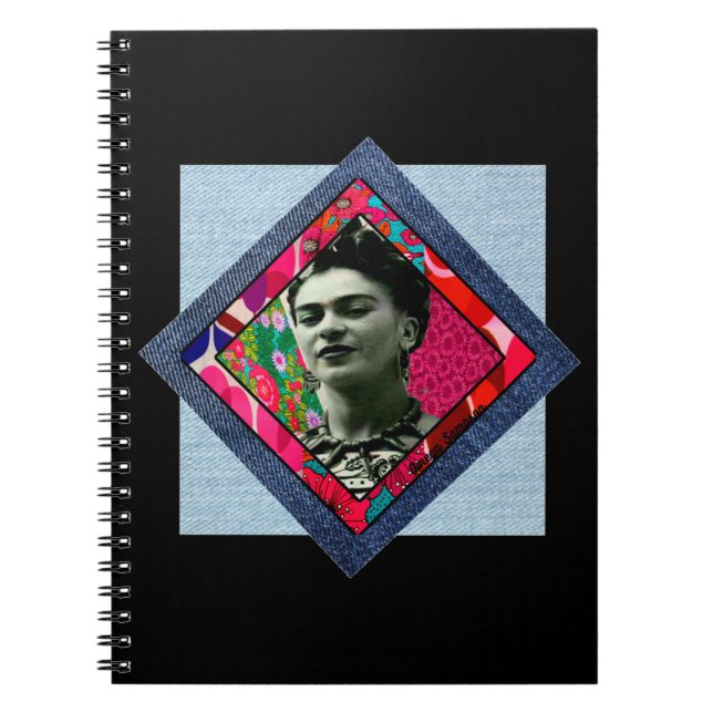 Cuaderno Frida Kahlo Retro Pink Denim (Frente)