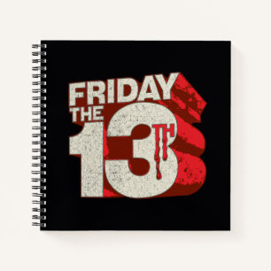 Cuaderno Friday the 13th Bleeding Stacked 3D Logo