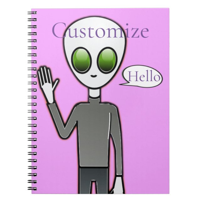 Cuaderno Friendly Waving Alien Thunder_Cove (Frente)