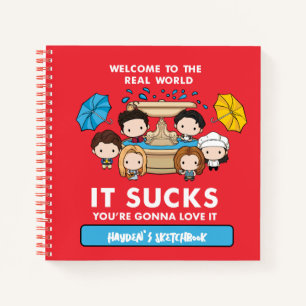 Cuaderno FRIENDS™   Bienvenido al Mundo Real Dibujo Chibi