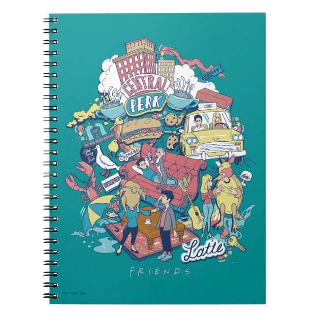 Cuaderno FRIENDS™ | Collage de dibujos animados (Frente)