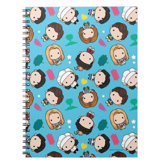 Cuaderno FRIENDS™ | Patrón Chibi de Personajes (Frente)